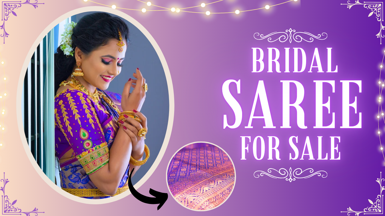 Purple And Yellow Modern Indian Bridal Saree Sale YouTube Thumbnail _20241201_000421_0000